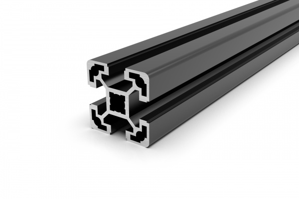 Aluminium profile 40x40 groove 10 B-type Black